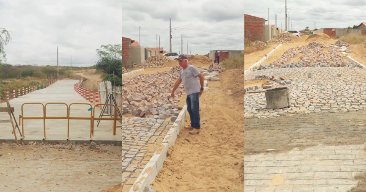 Pedra Lavrada avança com obras de infraestrutura em diferentes pontos da cidade