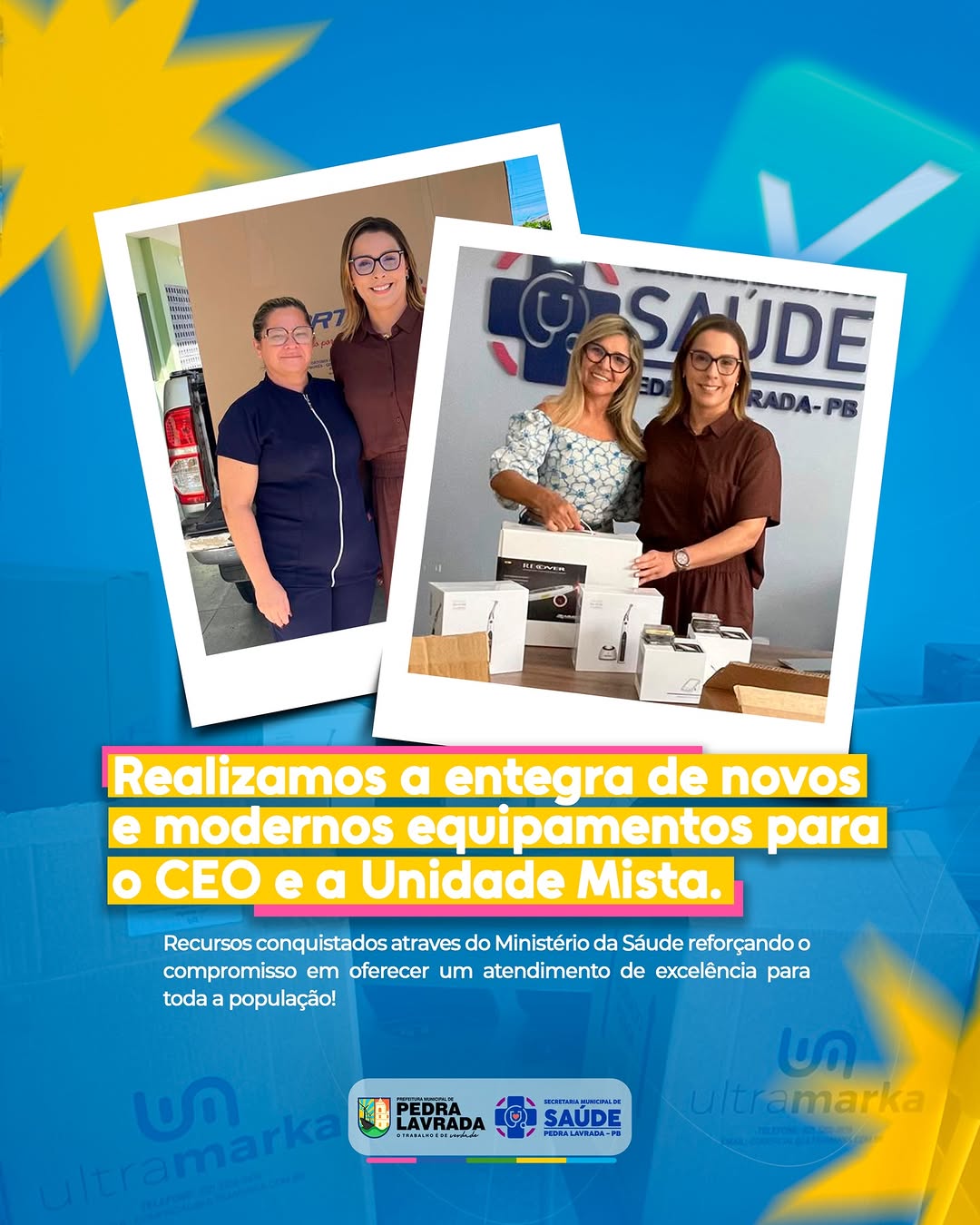 Com muita alegria, realizamos a entrega de novos e modernos equipamentos para o Centro ...