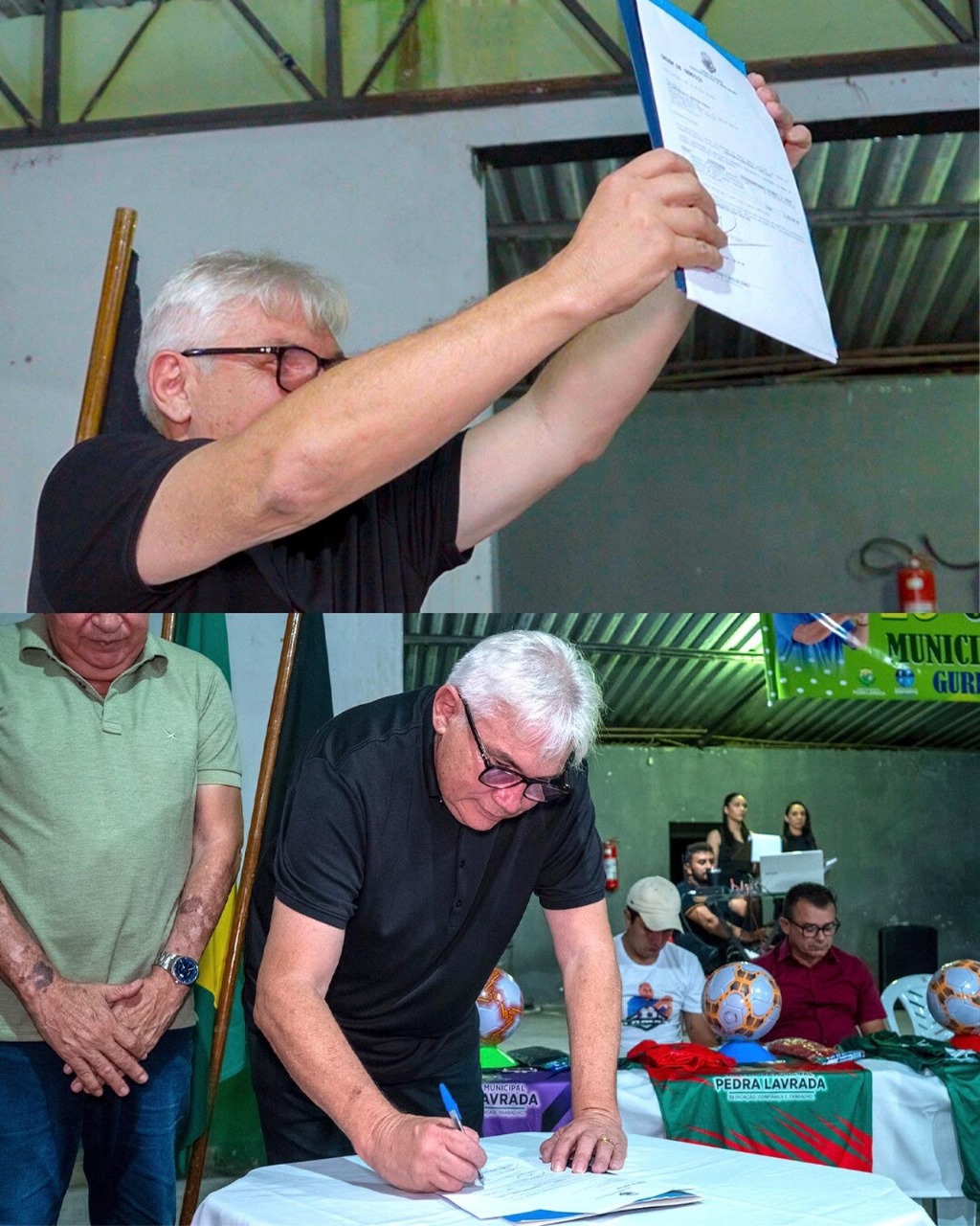 Prefeito Tota assina a ordem de serviço para a construção do novo Estádio de Futebol de Pedra Lavrada