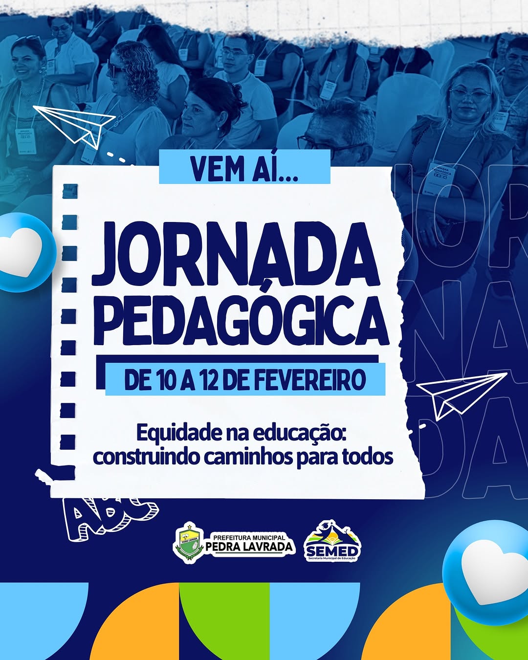 Pedra Lavrada inicia ano letivo com Jornada Pedagógica para fortalecer ensino municipal