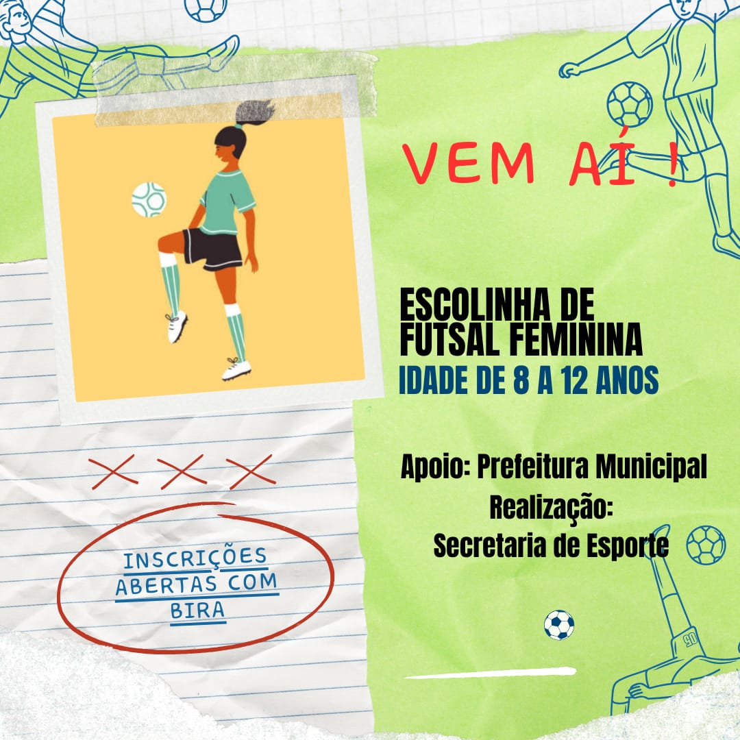 Pedra Lavrada abre inscrições para Escolinha de Futsal Feminino