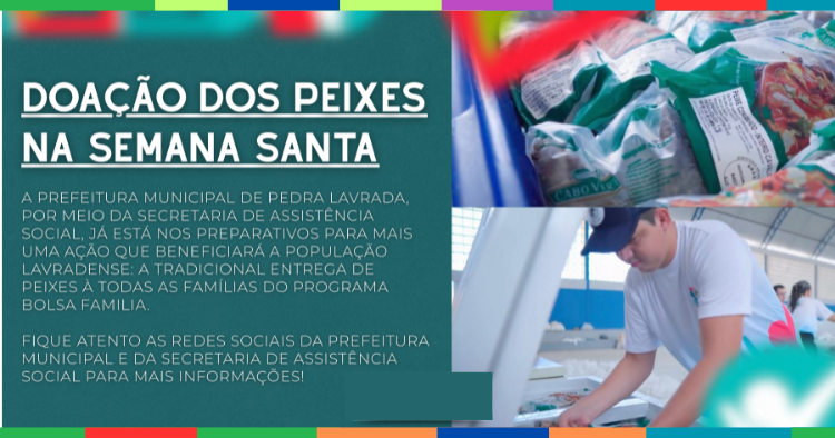 Pedra Lavrada prepara entrega de peixes para famílias do Bolsa Família na Semana Santa