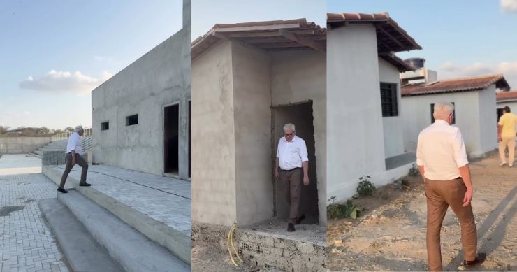 Tota Guedes visita obras habitacionais e novo campo de futebol em Pedra Lavrada