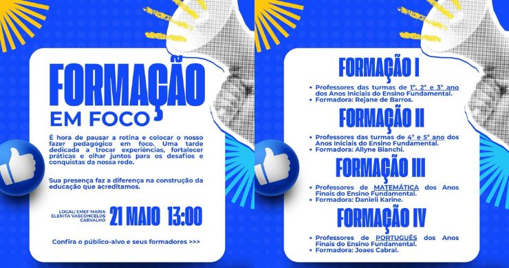 Pedra Lavrada realiza mais uma edição da “Formação em Foco” para educadores da rede municipal